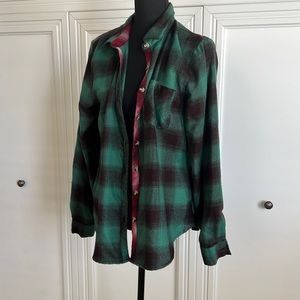Maurice’s Green/Black Flannel Shirt
